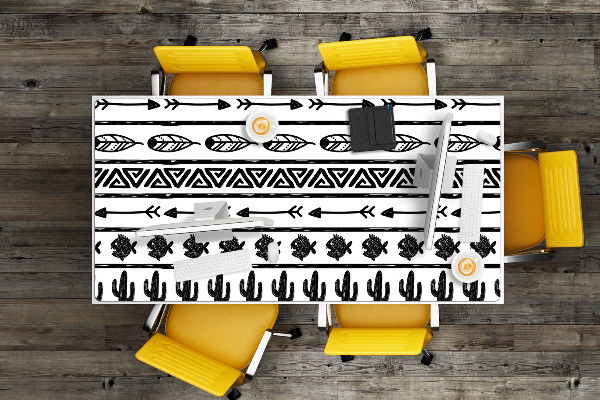 Full desk pad Boho black and white