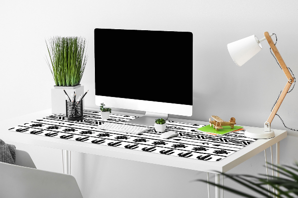 Full desk pad Boho black and white