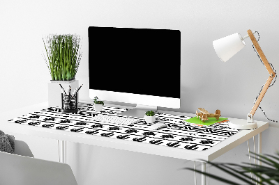 Full desk pad Boho black and white
