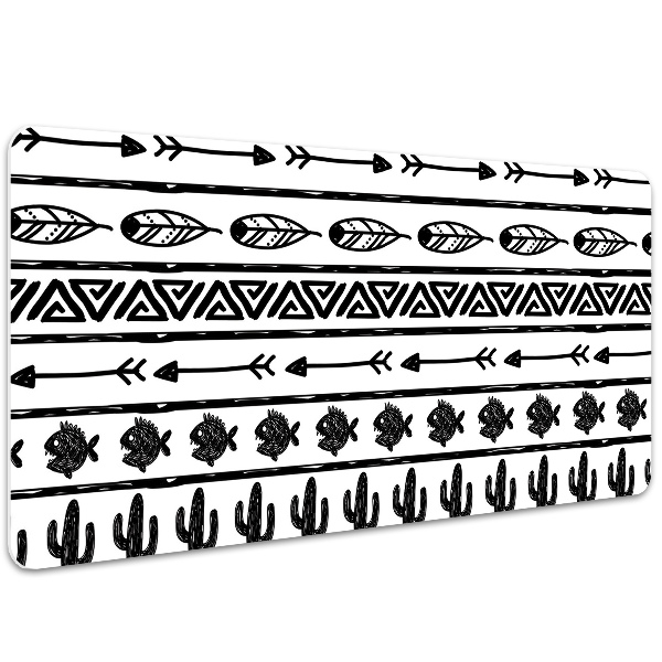 Full desk pad Boho black and white