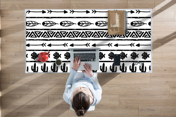 Full desk pad Boho black and white