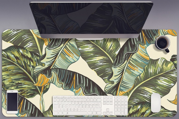 Full desk pad tropical leaves