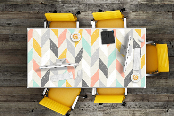 Full desk pad Pastel herringbone