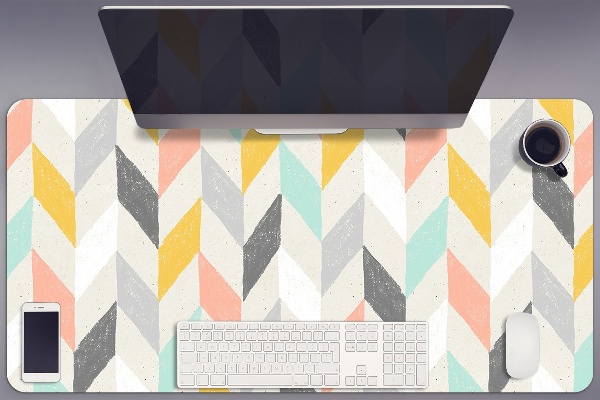 Full desk pad Pastel herringbone
