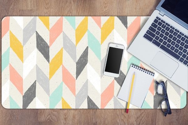Full desk pad Pastel herringbone