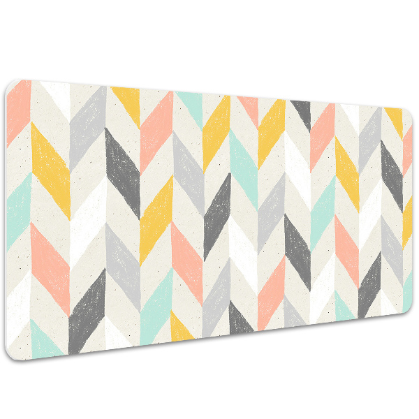 Full desk pad Pastel herringbone