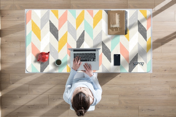 Full desk pad Pastel herringbone