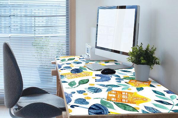 Large desk mat for children hippos