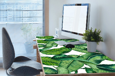 Desk mat Green large leaves