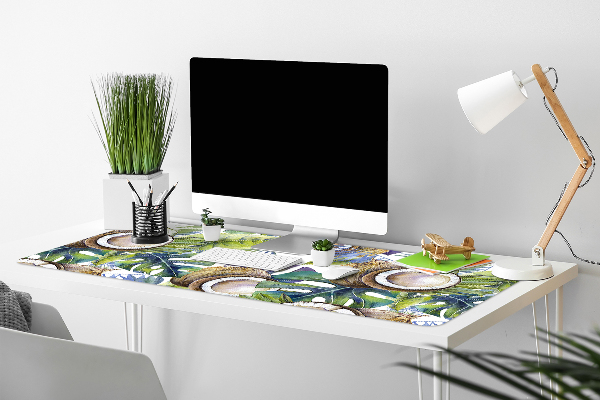 Desk pad Coconuts and leaves