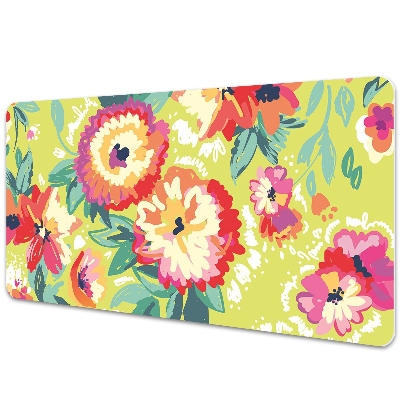 Desk pad Colorful flowers