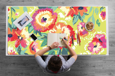 Desk pad Colorful flowers