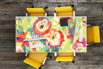 Desk pad Colorful flowers