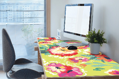 Desk pad Colorful flowers