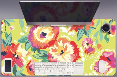 Desk pad Colorful flowers