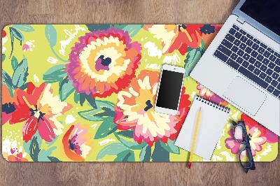 Desk pad Colorful flowers