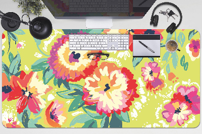 Desk pad Colorful flowers