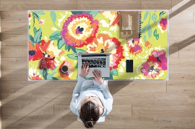 Desk pad Colorful flowers