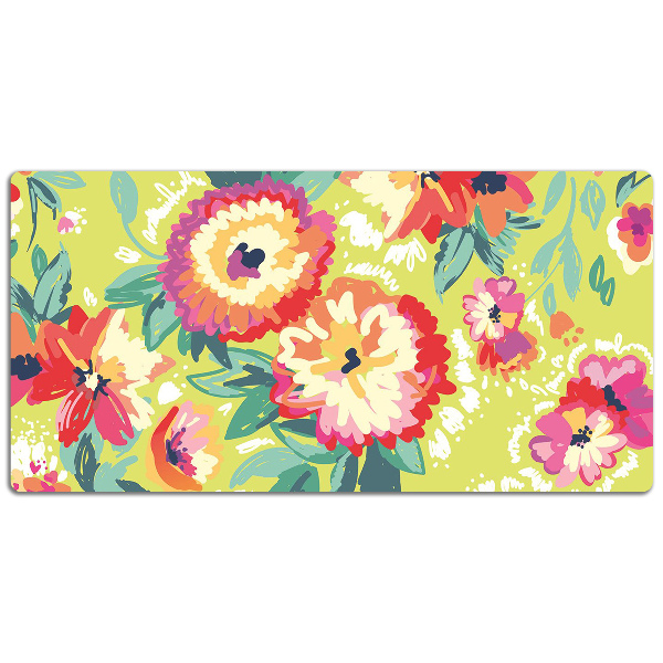 Desk pad Colorful flowers