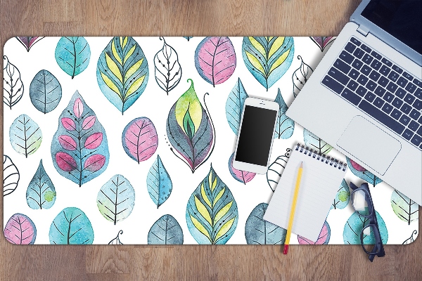 Desk mat cartoonish leaves