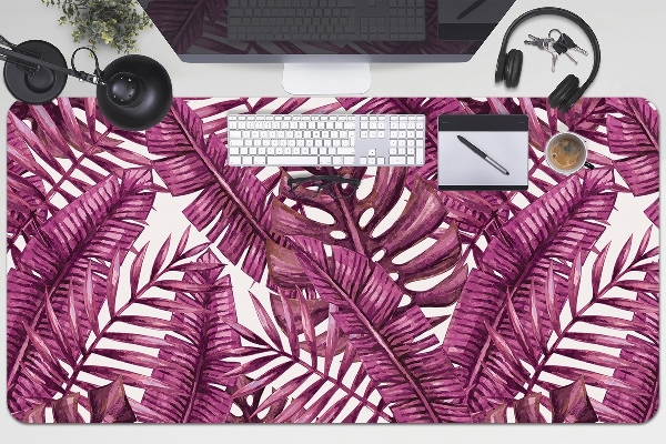Full desk pad tropical leaves