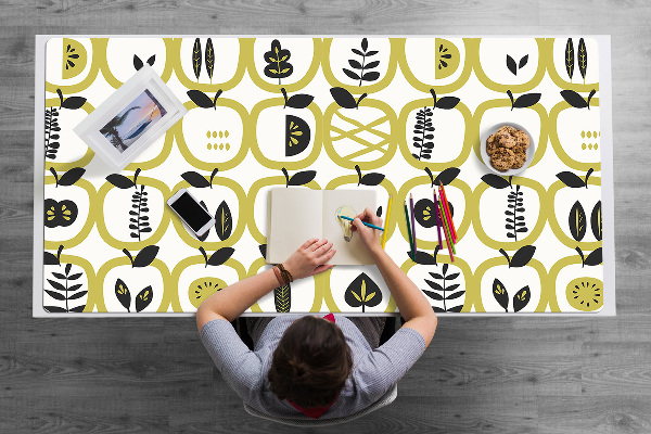 Large desk mat for children apples pattern
