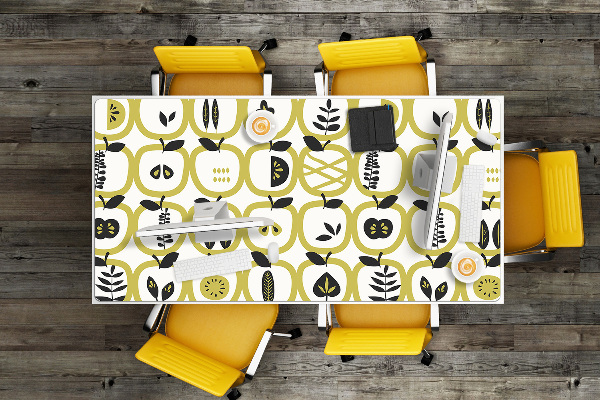 Large desk mat for children apples pattern