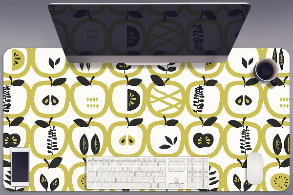 Large desk mat for children apples pattern