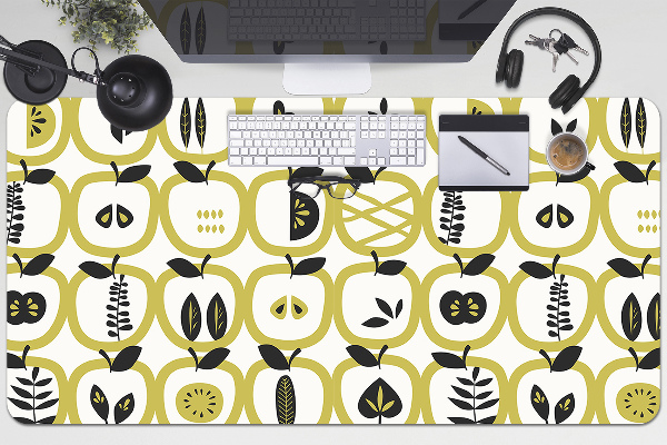 Large desk mat for children apples pattern