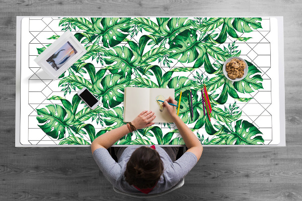 Desk mat geometric lines
