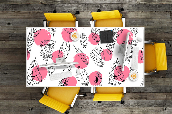 Full desk mat Feathers and dots