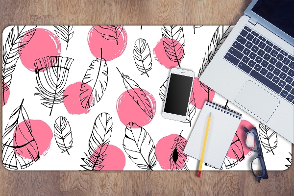 Full desk mat Feathers and dots