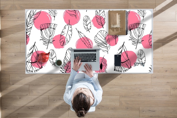 Full desk mat Feathers and dots