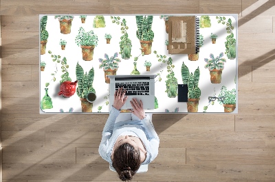 Full desk protector painted cacti