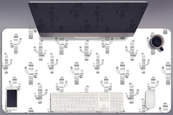 Full desk pad Cacti black and white