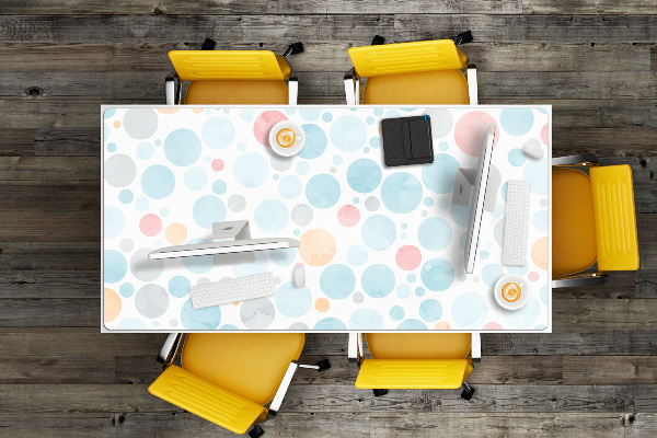 Full desk protector pastel dots