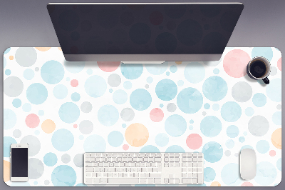 Full desk protector pastel dots