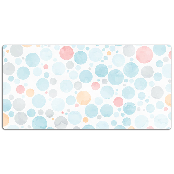 Full desk protector pastel dots