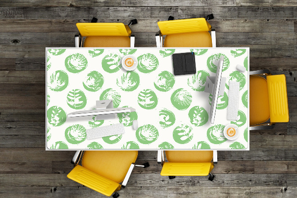 Desk mat Plants in dots