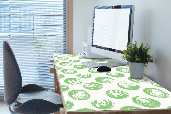 Desk mat Plants in dots