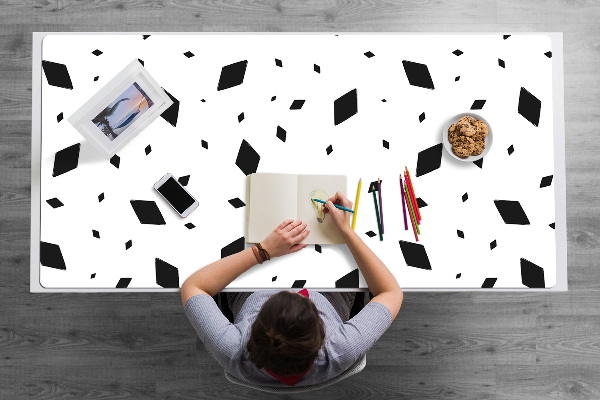 Desk mat geometric motifs