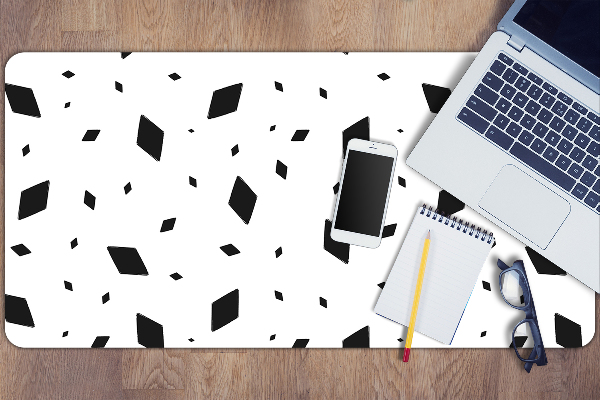 Desk mat geometric motifs