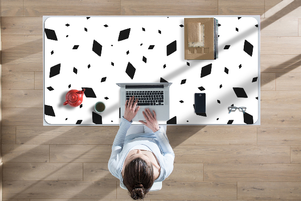 Desk mat geometric motifs