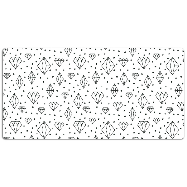 Full desk pad drawn diamonds