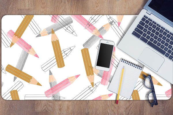Large desk mat for children pencils Pattern
