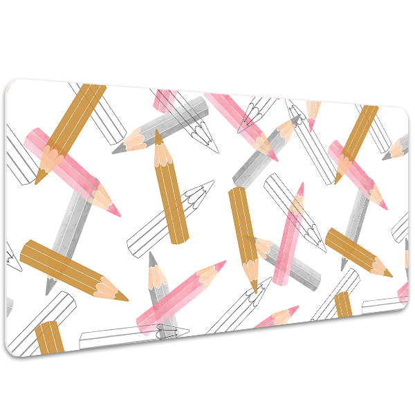 Large desk mat for children pencils Pattern