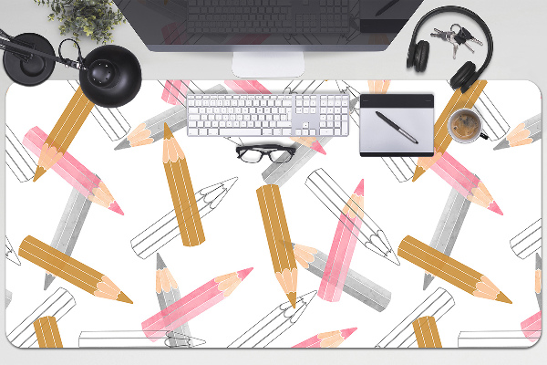 Large desk mat for children pencils Pattern