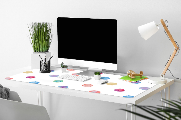 Desk pad colored dots