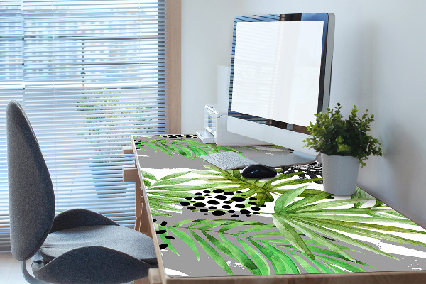 Full desk pad tropical leaves