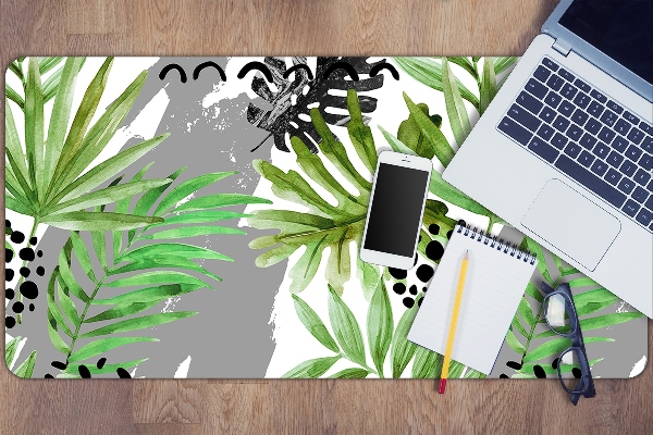 Full desk pad tropical leaves